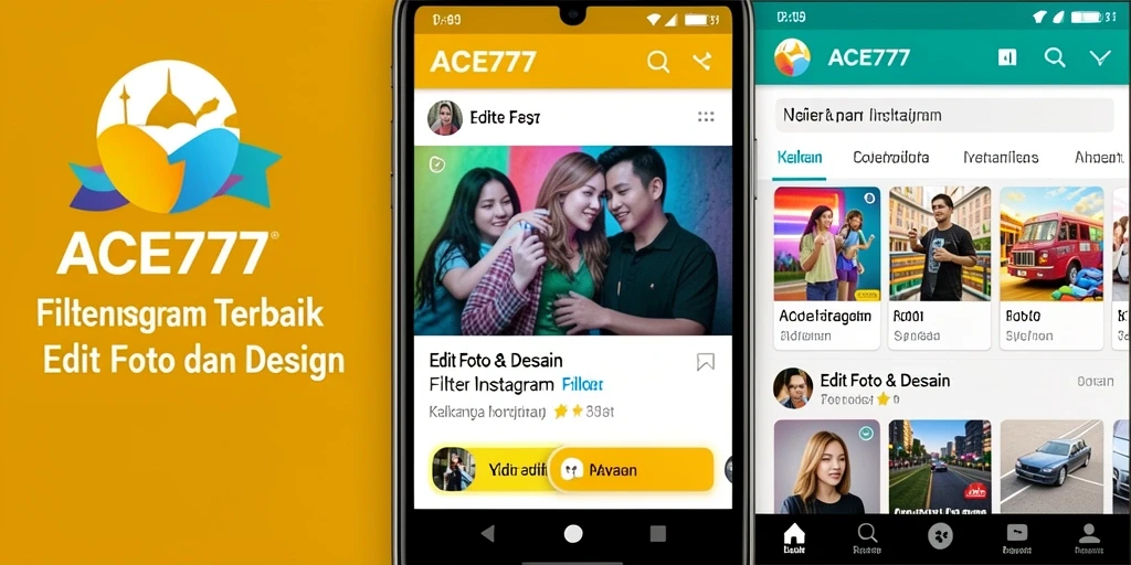 Antarmuka ACE777 menampilkan berbagai filter Instagram yang menarik dan mudah digunakan.