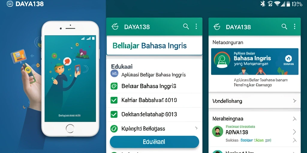 Screenshot antarmuka aplikasi DAYA138 yang interaktif dan edukatif.