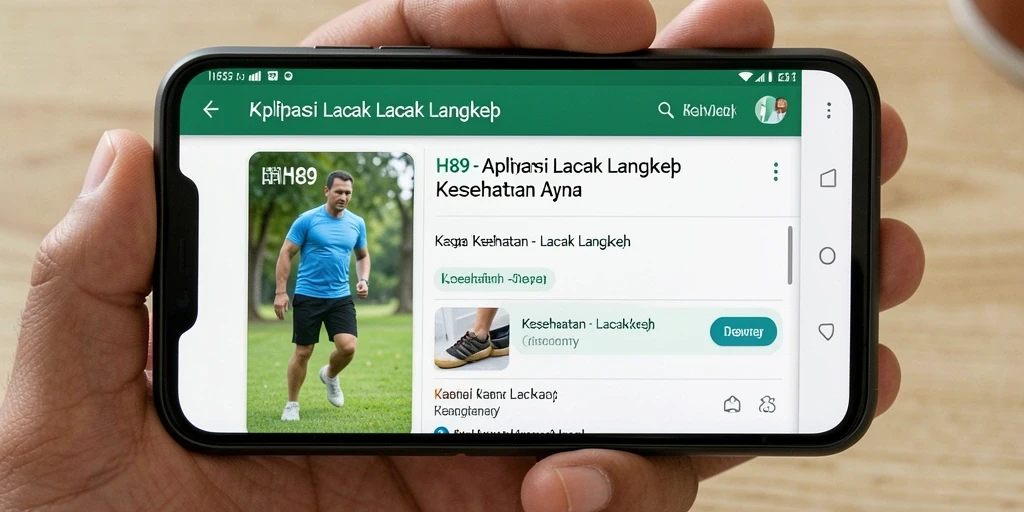 Tampilan antarmuka H89 dengan fitur Lacak Langkah yang intuitif.