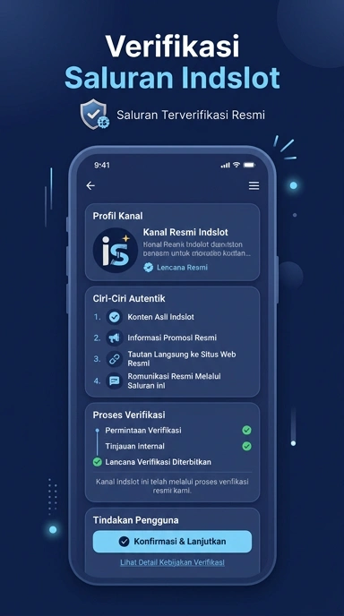 Tampilan kanal resmi indslot